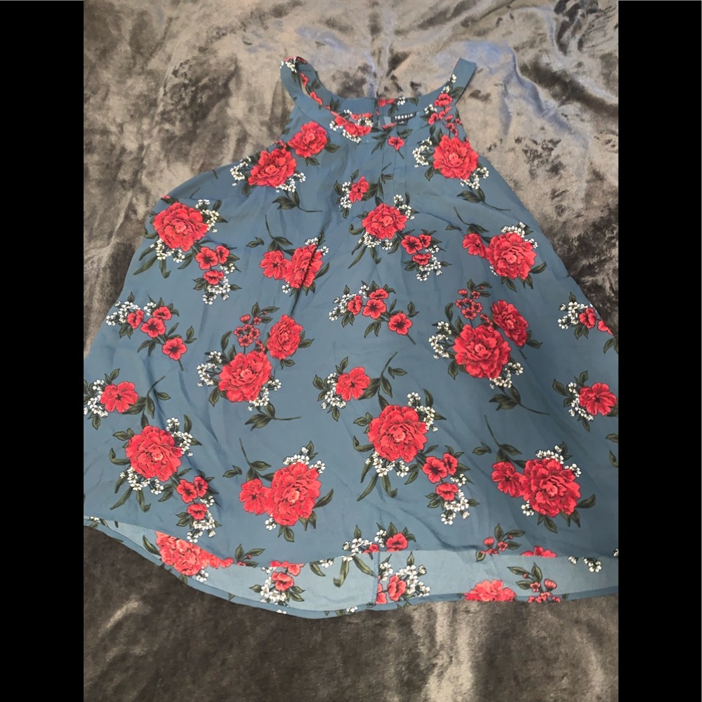 Torrid gray and red floral Cami